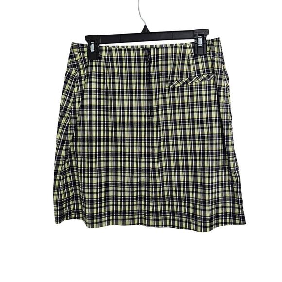 Vintage Tail Tech Plaid Yellow Tennis Skort. Size 6/Small - Picture 2 of 9